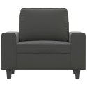 Sofa Chair Dark Gray 23.6" Microfiber Fabric