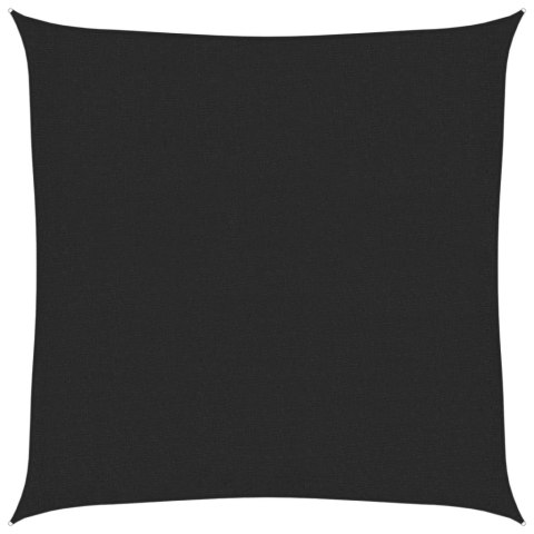 Żagiel przeciwsłoneczny, 160 g/m², czarny, 3,6x3,6 m, HDPE