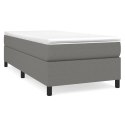 Box Spring Bed with Mattress Dark Gray 39.4"x79.9" Twin XL Fabric