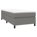 Box Spring Bed with Mattress Dark Gray 39.4"x79.9" Twin XL Fabric