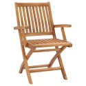 Patio Chairs 2 pcs with Green Cushions Solid Teak Wood