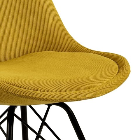 Krzesło Eris Sztruks Żółte