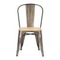 Krzesło Paris Wood metaliczne sosna