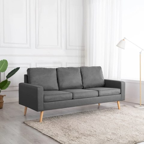 3-osobowa sofa, jasnoszara, tapicerowana tkaniną