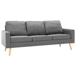 3-osobowa sofa, jasnoszara, tapicerowana tkaniną