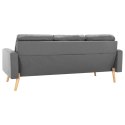 3-osobowa sofa, jasnoszara, tapicerowana tkaniną