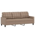 3-osobowa sofa z podnóżkiem, cappuccino, 180 cm, sztuczna skóra