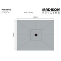 Madison Parasol ogrodowy Corsica, 200x250 cm, kolor taupe