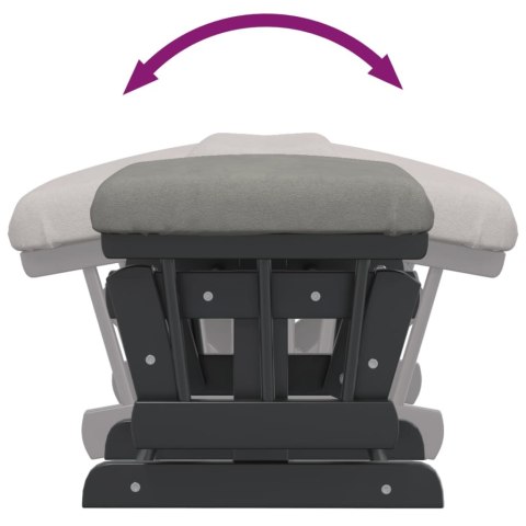 Fotel pływający z podnóżkiem, jasnoszary, obity tkaniną