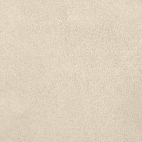 Fotel pływający z podnóżkiem, kremowy, obity tkaniną