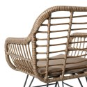 Záhradná stolička Ariki 57 x 62 x 80 cm rattan syntetyczny Stal Grafit