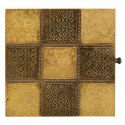 Pudełko na biżuterię Alexandra House Living Ceimnobrązowy Mosiądz Drewno mango Drewno MDF 20 x 7 x 20 cm