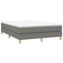 Box Spring Bed with Mattress Dark Gray 53.9"x74.8" Full Fabric