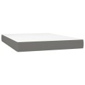 Box Spring Bed with Mattress Dark Gray 53.9"x74.8" Full Fabric