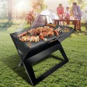 Grill Węglowy na Kólkach Feel Maestro MR-1011 Czarny Metal