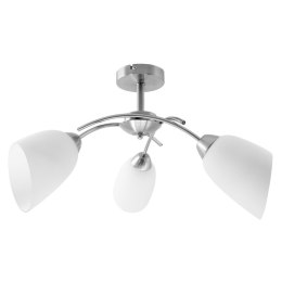 Lampa Sufitowa Activejet NIKITA 3P Nikiel Biały nikiel Metal Szkło 120 W