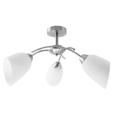 Lampa Sufitowa Activejet NIKITA 3P Nikiel Biały nikiel Metal Szkło 120 W