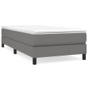 Box Spring Bed with Mattress Dark Gray 39.4"x79.9" Twin XL Fabric