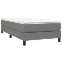 Box Spring Bed with Mattress Dark Gray 39.4"x79.9" Twin XL Fabric