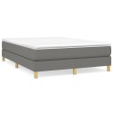 Box Spring Bed with Mattress Dark Gray 59.8"x79.9" Queen Fabric