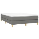 Box Spring Bed with Mattress Dark Gray 59.8"x79.9" Queen Fabric