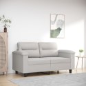 2-Seater Sofa Light Gray 47.2" Microfiber Fabric