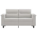 2-Seater Sofa Light Gray 47.2" Microfiber Fabric