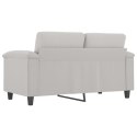 2-Seater Sofa Light Gray 47.2" Microfiber Fabric