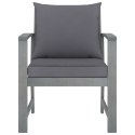 Patio Chairs 2 pcs with Dark Gray Cushions Solid Acacia Wood