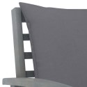 Patio Chairs 2 pcs with Dark Gray Cushions Solid Acacia Wood