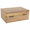 Pudełko na biżuterię Alexandra House Living Biały Naturalny Drewno mango Drewno MDF 18 x 10 x 25 cm