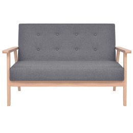 2-osobowa sofa materiałowa, ciemnoszara