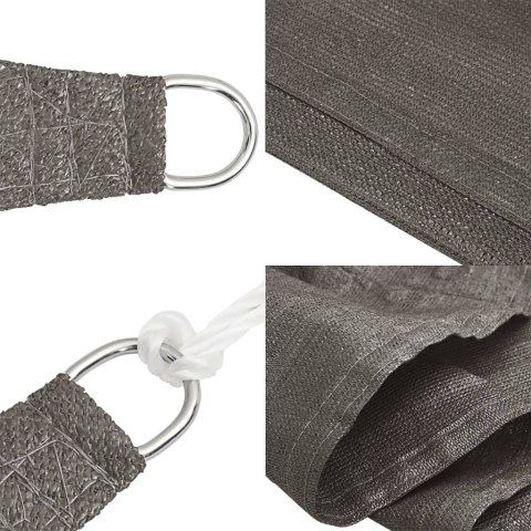 Żagiel przeciwsłoneczny, 160 g/m², antracytowy, 2x4,5 m, HDPE