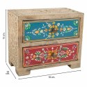 Pudełko na biżuterię Alexandra House Living Wielokolorowy Naturalny Drewno mango Drewno MDF 10 x 15 x 18 cm 2 szuflady