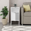 Stolik Nocny Alexandra House Living Biały Drewno MDP 29 x 59 x 29 cm 1 drzwi