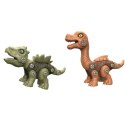 ZESTAW WALIZKA KLOCKI DINOZAURY DO SKRĘCANIA WKRĘTARKA 3 DINO FIGURKI DIY