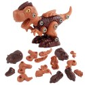 ZESTAW WALIZKA KLOCKI DINOZAURY DO SKRĘCANIA WKRĘTARKA 3 DINO FIGURKI DIY