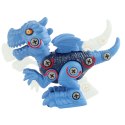 ZESTAW WALIZKA KLOCKI DINOZAURY DO SKRĘCANIA WKRĘTARKA 3 DINO FIGURKI DIY