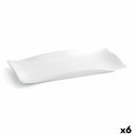 Płaski Talerz Quid Gastro Fun Biały Ceramika 29,5 x 11 x 3 cm (6 Sztuk)