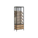 Stojak na Butelki Home ESPRIT Czarny Naturalny Drewno Metal 60 x 33 x 169 cm