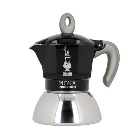 Włoska Kafeterka Bialetti Moka Induction Czarny Stal nierdzewna Aluminium 100 ml 2 Šálky