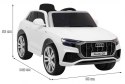 Auto Na Akumulator Audi Q8 Lift Biały Pilot EVA Wolny Start MP3 USB LED