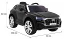 Auto Na Akumulator Audi Q8 Lift Czarny Pilot EVA Wolny Start MP3 USB LED