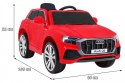 Auto Na Akumulator Audi Q8 Lift Czerwony Pilot EVA Wolny Start MP3 USB LED