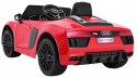 Auto Na Akumulator Audi R8 Spyder Wolny Start Czerwony Pilot Radio MP3 LED