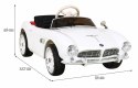 Auto Na Akumulator BMW 507 Retro Biały Audio LED Pilot Ekoskóra EVA MP3