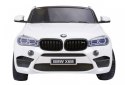 Auto Na Akumulator BMW X6M XXL Dla 2 Dzieci Biały Pilot Ekoskóra MP3 LED