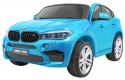 Auto Na Akumulator BMW X6M XXL Dla 2 Dzieci Niebieski Pilot Ekoskóra MP3