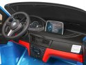 Auto Na Akumulator BMW X6M XXL Dla 2 Dzieci Niebieski Pilot Ekoskóra MP3