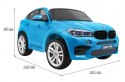 Auto Na Akumulator BMW X6M XXL Dla 2 Dzieci Niebieski Pilot Ekoskóra MP3